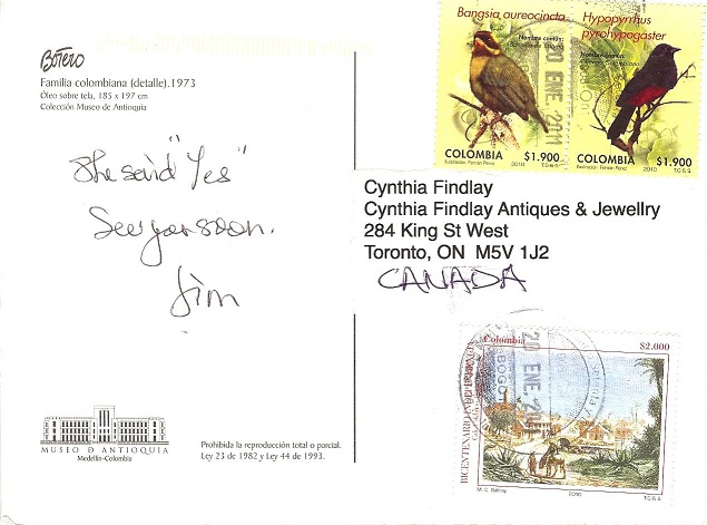 Back of the postcard