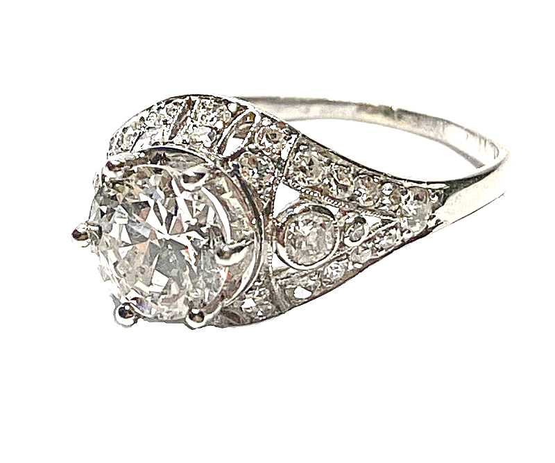 Art Deco Diamond Engagement Ring