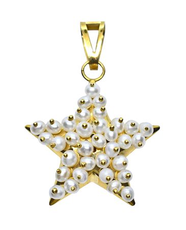 Modern Freshwater Pearl Star Pendant