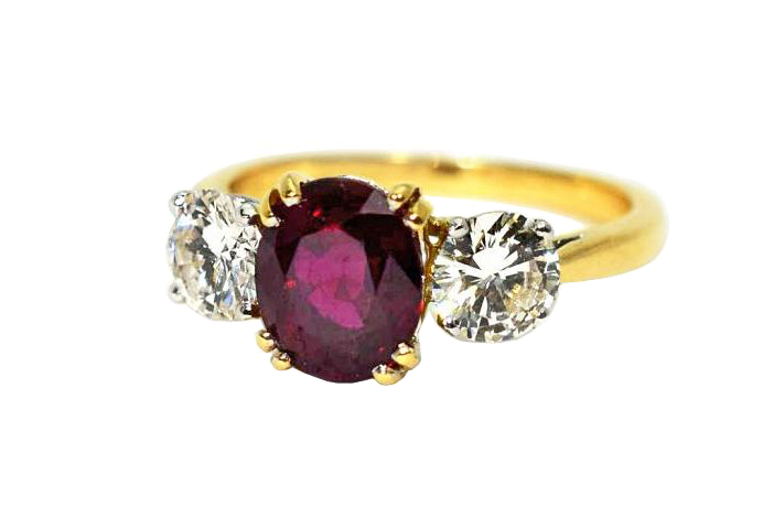 Vintage Ruby and Diamond Ring